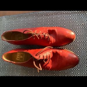Red FRYE booties! Size 10